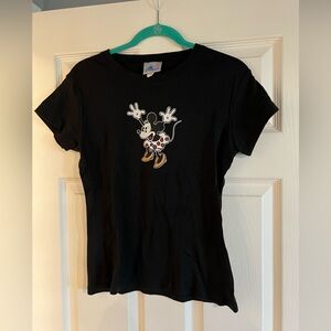 Disneyland Minnie Mouse Black T-Shirt. Size XL.